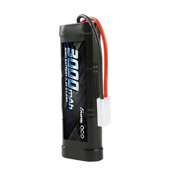 Gens ace 7.2V 3000mAh NiMH Battery High Power Rechargeable Low-self Discharge with Tamiya Plug for RC Cars Truggy Tank Electric RC Monster Truck Buggy Traxxas LOSI Associated HPI Tamiya Kyosho