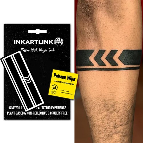 INKARTLINK semi-permanent temporary tattoos, realistic arm tattoos, waterproof and non-reflective, exquisite packaging, unique design (Armband 5)