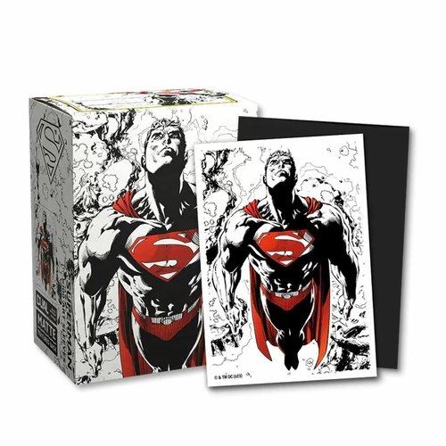 Dragon Shield Sleeves – Sleeves: Dragon Shield Limited Edition Matte Dual Art: Superman Core (Red/White) 100 CT - MTG Card Sleeves are Smooth & Tough