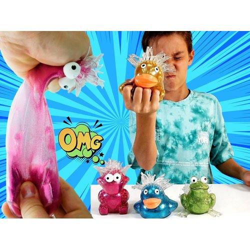 JA-RU Squeeze Goblins Squishy Glitter Animal (1 Goblin Assorted) Mini Sensory Squish Toys for Kids & Adult, Boys & Girls. Stress Relief Fidget Balls. Bulk Party Favors Classroom Prizes. 4348-1