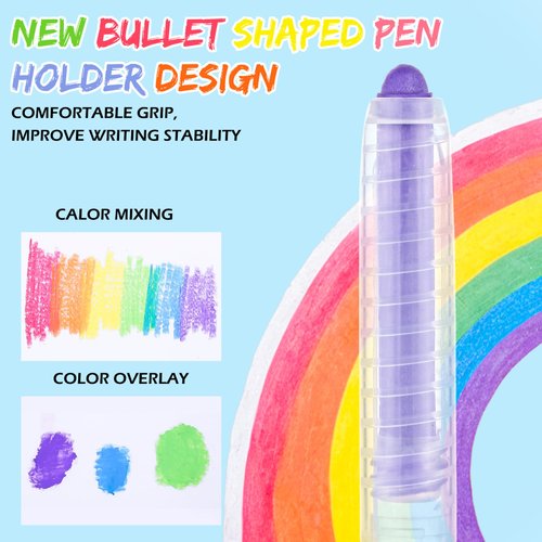 g00d4u sidewalk chalk for kids, sidewalk chalk for toddlers 1-3 nontoxic,chalk holder for chalkboard (12 colours)