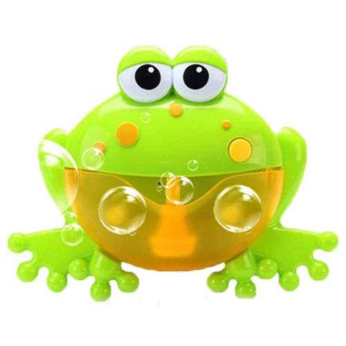 Wentoyce Frog Bubble Maker for Bath, Foam Blower Bubbling Making Machine, Nursery Rhyme Musical Bathtub Toy for Baby Kids Happy Tub Time