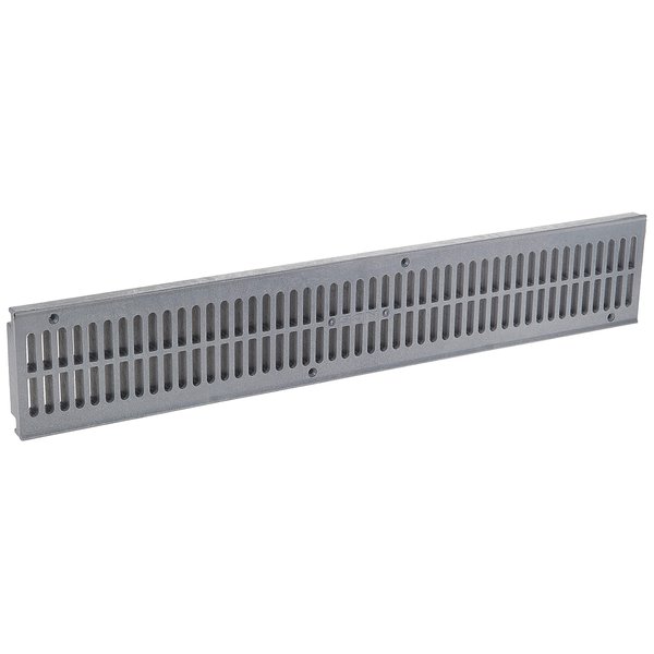 NDS, Gray 241-1 Spee-D Channel Drain Grate, 4-1/8 in. wide X 2 ft. long