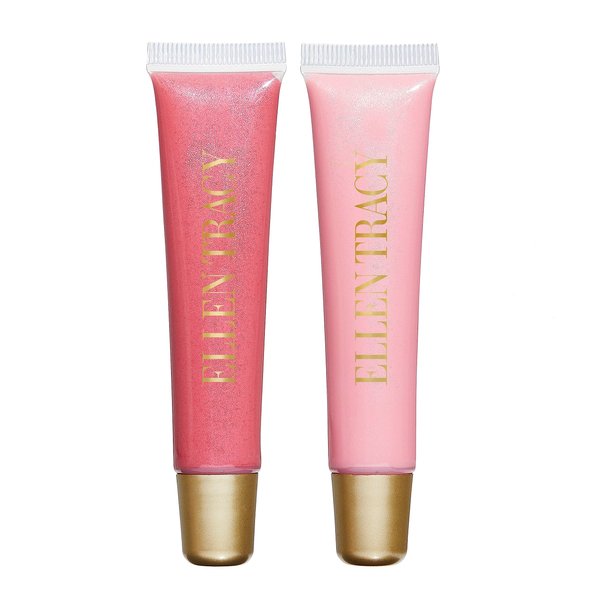 ELLEN TRACY Lip Gloss Duo for Ultra Long-Lasting Wear | Light Rose and Raspberry, 10 ML / 0.34 FL OZ
