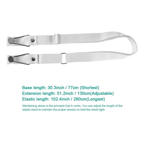 Bed Sheet Holder Straps- Adjustable Fitted Sheet Clips Bed Sheet Fastener Suspenders Elastic Gripper Holder Used for Bed Sheets,Mattress Covers, Sofa Cushion(Set of 4)