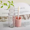COSIDEA 20pcs Round 4ml 0.13oz Pink Empty lip gloss tubes with wand Lipgloss tube containers for lip oil packing