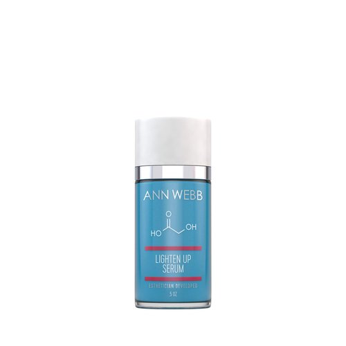 ANN WEBB Lighten Up Serum - All Natural way to combat Hyperpigmentation. Anti-Aging Serum w/Glycolic Acid, Anti-oxidants, Vitamin C & E improves skin elasticity, exfoliate & brighten spots .5oz