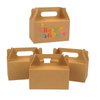 LOKQING 7x3.85x3.85 Inches Party Favor Boxes Brown Treat Boxes Kraft Gable Boxes Paper Gift Boxes for Baby Showers Birthday Party Wedding(25 Pack)
