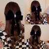 SINIDE Velvet Hair Bow Tail Satin Bow Long Tail Headpieces Winter Hair Barrette Headwear Hair Accessories for Women and Ladies Gifts, Elegant Hair Decor for Wedding Prom Dating