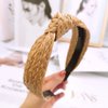 ZAHSY Straw Knotted Headband Head Band Summer Wide Headbands for Women Headwear Twist Knot Hairbands Raffia Rattan Headband for Girls Holiday Hair Accessories
