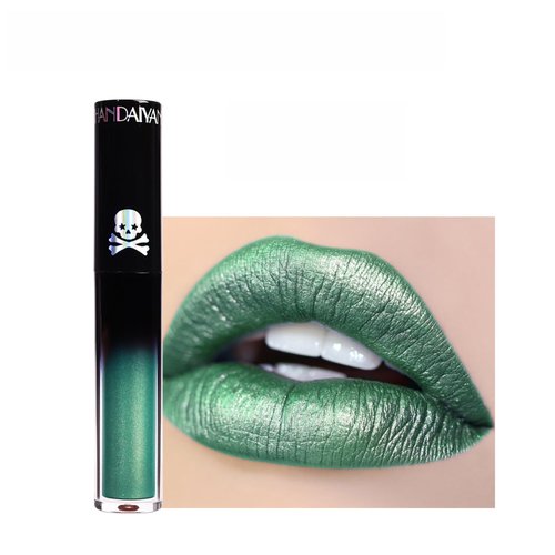 VSTYLE Gothic Style Lip Gloss Matte Lipstick Color Lip Glaze Non-Stick Cup Lip Tint Long Lasting High Pigment Lip Stain Non-Smudge Non Fade Lip Glaze for Daily Halloween Festival Party Lip Makeup (6#)