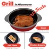 MACONEE Microwave Frying Pan Skillet, Grill & Crisper Pan with Lid Allows You to Fry, Sizzle, and Brown Foods in the Microwave, Micro Cookware for Grilling, Reheating, and Cooking a Variety of Dishes