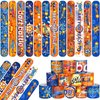 YYMYMGJ 48PCS Dart War Party Favors Slap Bracelets, Dart Battle Wristbands Bracelets Goodie Bag Fillers for Dart War Gun Birthday Decorations Supplies for Kids Boys and Girls