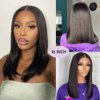 250% Density Straight Bob Lace Front Wigs Human Hair 16 Inch Bob Wig Human Hair Glueless 13x4 HD Lace Front Wigs Human Hair for Black Women Pre Plucked with Baby Hair