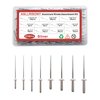 ASLLRISONY 210pcs Rivets Pop Rivets Assortment Kit, 8 Sizes Aluminum Rivets (3/16'',1/8''),Aluminum blind rivets for metal Dome Head rivet kit(Silver)