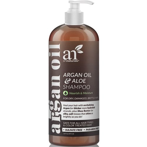 Artnaturals Moroccan Argan Oil Shampoo - (16Fl Oz) - Moisturizing, Volumizing Sulfate Free Shampoo for Women, Men and Teens - Used for Colored and All Hair Types, Anti-Aging Hair Care