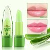 2 Pack Aloe Vera Lipstick, Long Lasting Lip Care Nutritious Plumper Lip Balm, Moisturizer Magic Color Changing Crystal Jelly Lipstick, Lip Gloss Matte Makeup Tinted Lip Balm (Green A)