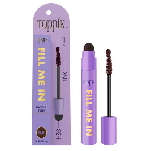 Toppik Fill Me In Hairline Filler, Hair Color Root Touchup, Hair Fibers Wand, Fills In Thinning H...