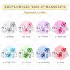 72 Pieces Rhinestone Spiral Hair Pins Crystal Spiral Twist Hair Pins Twisters Colorful Shiny Metal Swirl Hair Clips Hair Accessories for Women Bridal Wedding Bridesmaids Prom Party