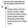 iFealClear Brass Toilet Tank Flush Lever Replacement Compatible with TOTO THU004-CP for St701Cst854884, Toilet Handle Replacement Trip Levers, Side Mount Toilet Tank Lever, Chrome