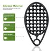 KOUPA Magic Silicone Curly Hair Brush, One Piece Twist Curl Comb for Afro Curls, Washable Hair Tool for Men Women, Black, 2 Pieces
