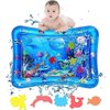 Baby Water Pad Water Play Mat for Infants Toddlers Early Development Activities Inflatable Tummy Time Water Mat for 3-48 Months Boy Girl Baby Toys Play mat for Baby's Stimulation Growth,26”x22”