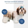 KUUBIA Pet Hair Dryer for Small and Medium-Sized Dogs and Cats | 2-in-1 Dog Hair Dryer with Self Cleaning Slicker Brush | Dog Blow Dryer | 300 Watts, Portable, Adjustable Temperature