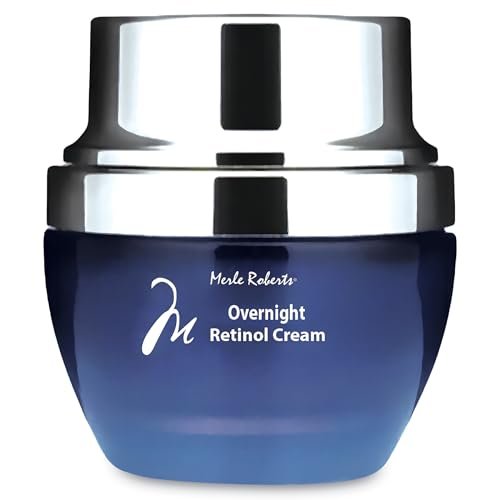 Merle Roberts Retinol Overnight Cream. Retinol cream helps for wrinkles, fine lines, sun damage and expression lines with hyaluronic acid, vitamin e and green tea. 1oz.