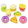 24 Pack Fast Food Squishy Toys for Kids Bulk - Slow Rising (Individually Wrapped) Small Foam Squishies 1.5-2.25" - Sensory Fidget Toys Prizes for Classroom Birthday Party Favors by 4E's Novelty