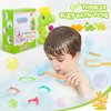 EKUEASYKU Dinosaur Bath Toys for Kids Ages 1-3 2-4 4-8 Toddler Bath Toys Whirling Waterfall Water Toys Fishing Games Bathtub Bath Time Tub Toys Girls Boys Color Movement Learning