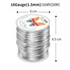 16 Gauge(1.5mm) Aluminum Wire 164 Feet(50M) KSVZS Bendable Metal Wire for Crafts,Sculpting,Armature,Jewelry Making【3-in-1】+18Gauge(1.0mm) Wire 32.8Ft(10M)+1 Pliers(Silver)…