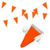 AuTop 100 Feet Solid Orange Pennant Banner Flags String Triangle Bunting Flags,Decorations for Grand Opening,Birthday Party,Festival Celebration(Orange)