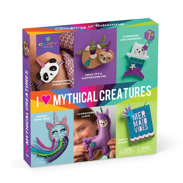 Craft-tastic – I Love Mythical Creatures Kit – Craft Kit Includes 6 Projects Featuring Mythical Creatures
