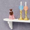 Dollhouse Wall Shelf, 1/12 Scale Miniature Dollhouse Accessories, White Doll House Storage Wall Shelf for Kitchen Scene White, Dollhouse Furniture, Dollhouse Accessories