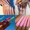 Coffin Nail Tips,Acrylic Nail Tips, French Coffin Ballerina Nail Tips, Clear Ballerina Nail Tips,YIMART 240pcs/box XXL Extra Long French Nail Tips for Nails Salon and Home DIY(Natural With Box)