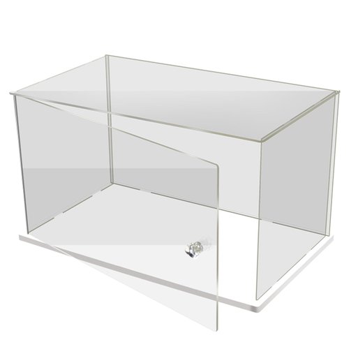 IDAFSA Clear Acrylic Display Case,Display Box Stand with White Base,with Door, Dustproof Protection Showcase for Collectibles Memorabilia Figurines ,12 Size Options (8x8x8 inch; 20x20x20cm)