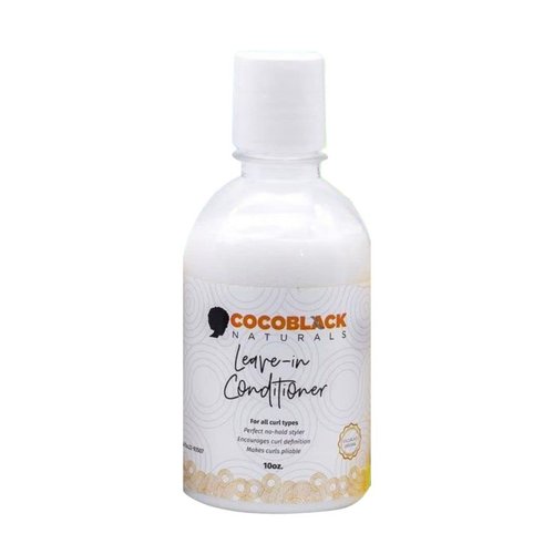 CocoBlack Naturals Coconut Oil & Milk Leave In Conditioner for Coily Kinky Hair, 8 fl oz