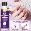 XIFEPFR Poly Gel Slip Solution, 120ml Slip Solution for Polygel Nails Anti-stick Poly Extension Gel Liquid Slip Solution Set with Dual-Ended Brush&Glass Cup Easy DIY Poly Gel Nail Art, Gifts for Women