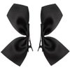 2 Pairs of (4pcs) Bow Hair Claw Clips Black Satin Ribbon Hair Bows Clips Vintage Bowknot Side Hairpin Barrettes Headdress Hair Accessories for Girls Womens