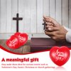36 Pcs 2.76'' Jesus Loves You Heart Stress Balls Red Heart Shaped Squeeze Ball Stress Relief Balls Easter Relieve for Adults Party Favors Reward(Jesus, Red)