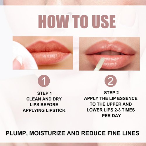 PICKX Lip Plumper Lip Plumping Booster Lip Mask Natural Lip Plumper lip plumping lip gloss Beautiful Fuller Ultra-Hydrating Nourishing Lip Plumping Booster Plump Smooth (transparent, C)