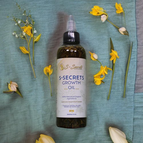 S-Secrets Scalp and Hair Oil for Women, 4oz, Natural Scent, Liquid Formula, Enriched with 21 Natural Ingredients. Ideal for All Hair Types. Founded by a Black Woman
