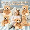 Tezituor Teddy Bear Stuffed Animal Bulk 5 Packs, 14in Small Bulk Teddy Bear Plush, Teddy Bears Centerpiece for Baby Shower, Stuffed Bears Gift for Kids Girlfriend on Christmas, Valentines, Light Brown