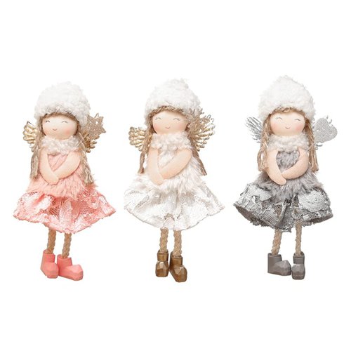 3pcs Christmas Angel Doll Decoration, Christmas Tree Hanging Ornaments, Thanksgiving Day Birthday Gifts, New Year Fairy Presents, Home Party Kids Girls Toys Pendant(GF-X3)