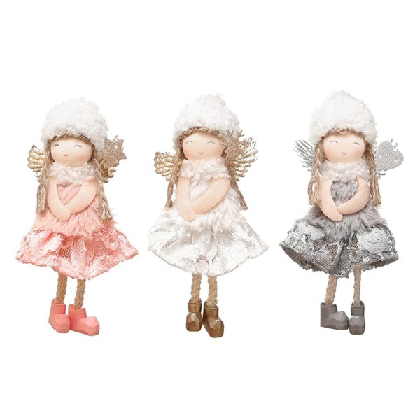 3pcs Christmas Angel Doll Decoration, Christmas Tree Hanging Ornaments, Thanksgiving Day Birthday Gifts, New Year Fairy Presents, Home Party Kids Girls Toys Pendant(GF-X3)