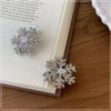 6 Pcs Snowflake Hair Clip Sparkly Rhinestone Hair Barrettes Christmas Accessories for Women, Silver Pearl Snowflake Hairpins Xmas Party Gift Set (Small Pearl Snowflake)