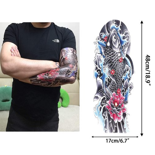 Aresvns Temporary Tattoos for men and women,Waterproof and Long Lasting Sleeve Tattoos for adults, Full Arm and Half Arm Fake Tattoos Christmas Gift