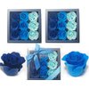 3 Boxes (27 Pcs Total) of Blue Flora Scented Rose Flower Bath Soap, Plant Essential Oil Rose Soap in Gift Box, Gift for Anniversary/Birthday/Wedding/Valentine’s Day/Mother’s Day