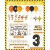 SKRCUI Construction birthday party supplies dump truck party decorations, construction theme tablecloth background cupcake decorations boy third birthday decorations boy birthday decorations balloons