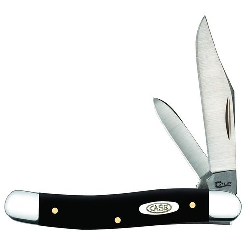 Case WR XX Pocket Knife Black Synthetic Medium Jack Item #220 - (22087 SS) - Length Closed: 3 3/8 Inches